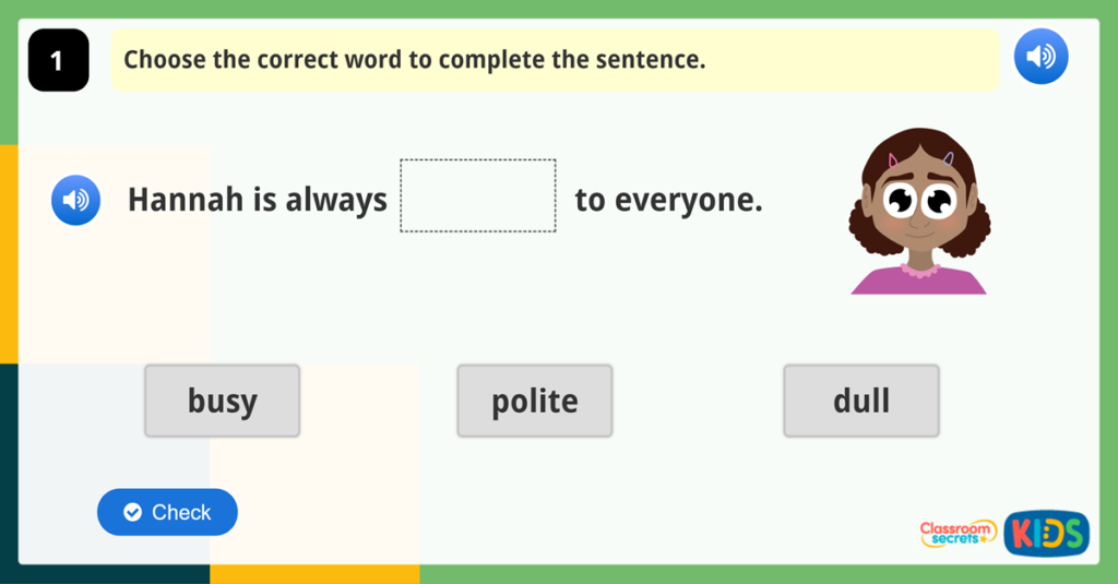 Year 1 Vocabulary Challenge 10
