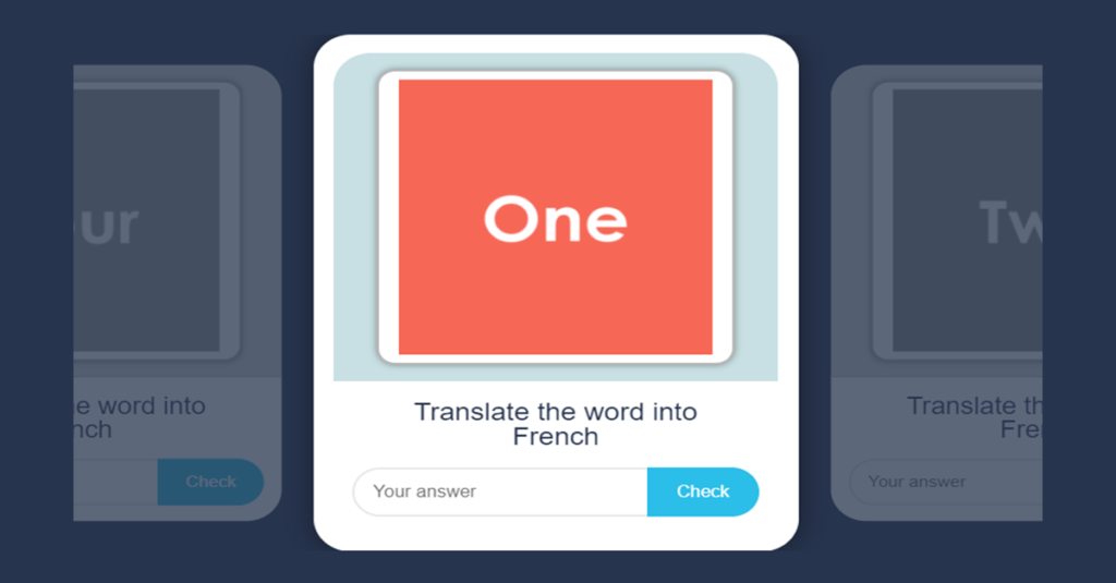 French Numbers to 10 Flashcard Game