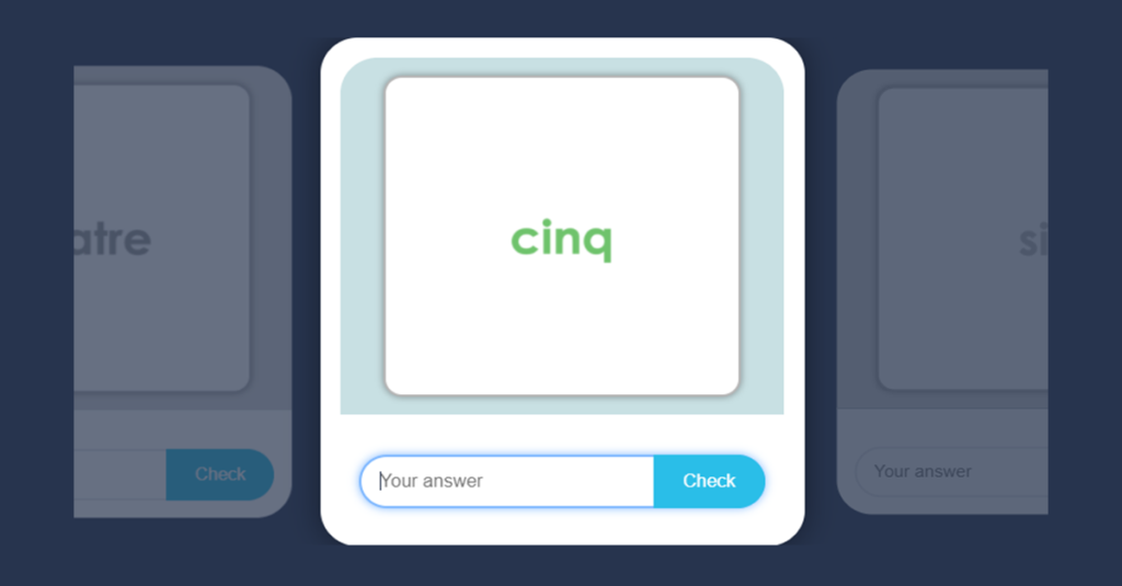 French Numbers to 30 Flash Cards
