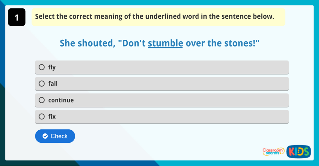 Year 3 Vocabulary Challenge 10