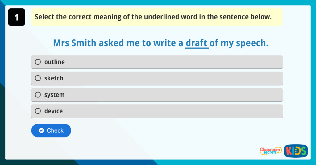 Year 3 Vocabulary Challenge 11