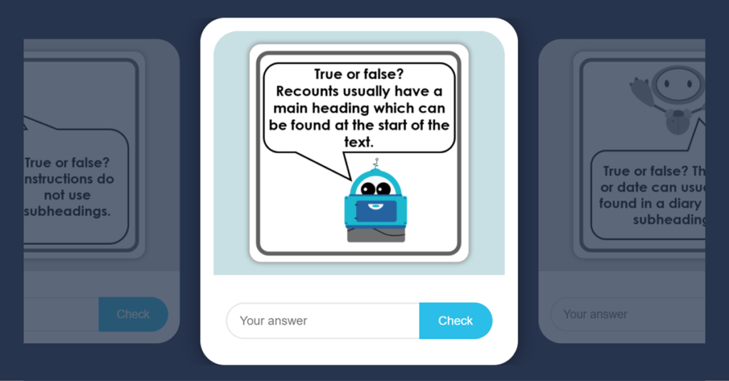 Year 3 Subheadings game