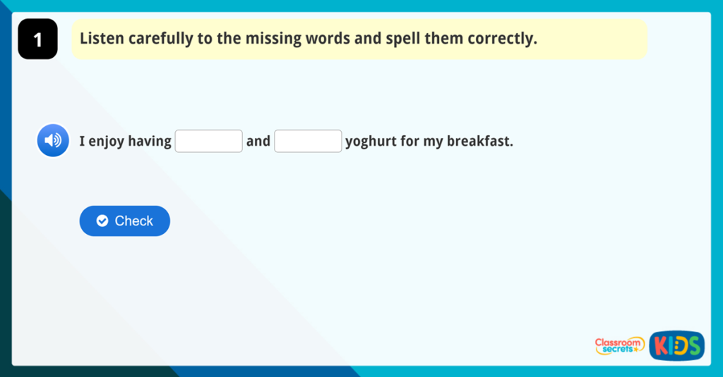 Year 3 Spelling Game