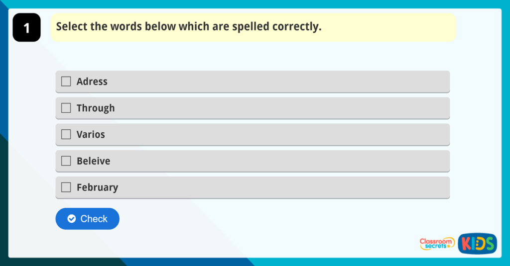 Year 4 Spelling Game