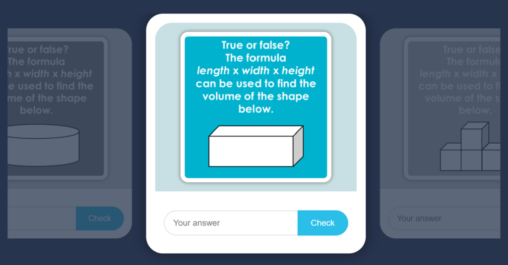 Year 6 Formulae for Volume Flash Cards