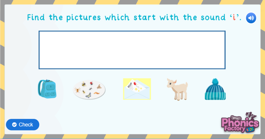 Phonics initial sound game