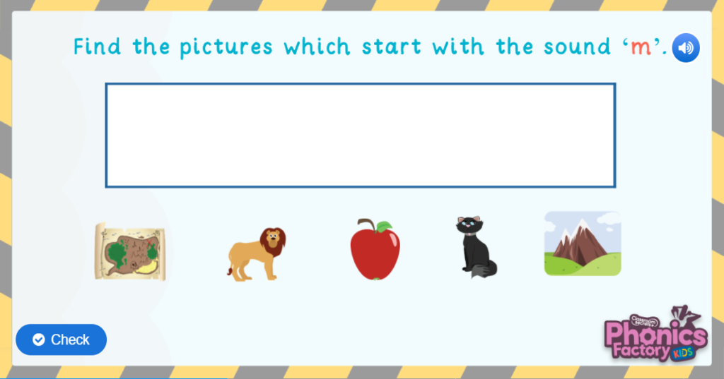 Phonics initial sound game