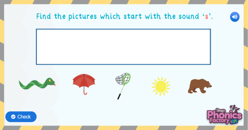 EYFS Phonics Phase 2 sound game