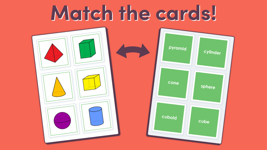 Year 1 3D Shapes Matching Game