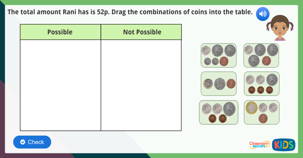 Year 1 Coin Values Activities