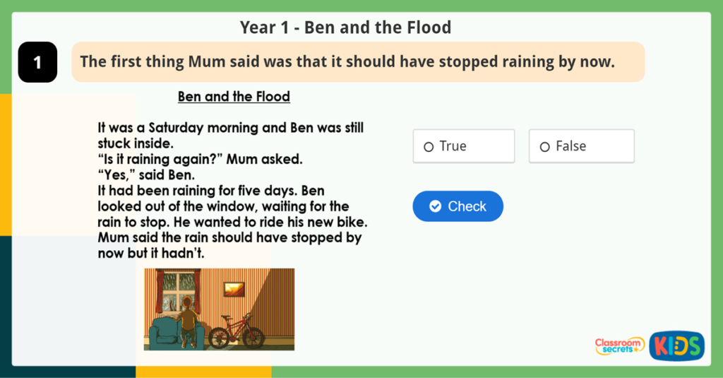 Year 1 Reading Activity