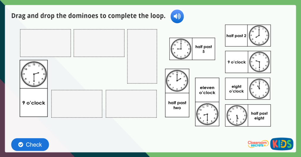 Year 1 O'Clock and Half Past Activities