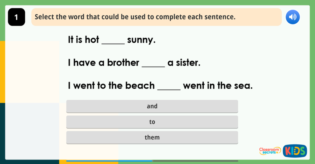 Year 1 Using and Game