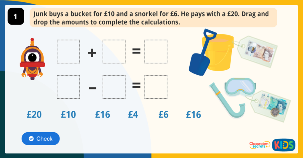 Year 2 Solve Money Problems Activities