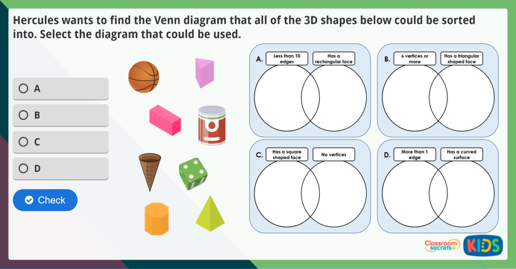 Year 2 Sort 3D Shapes Activities