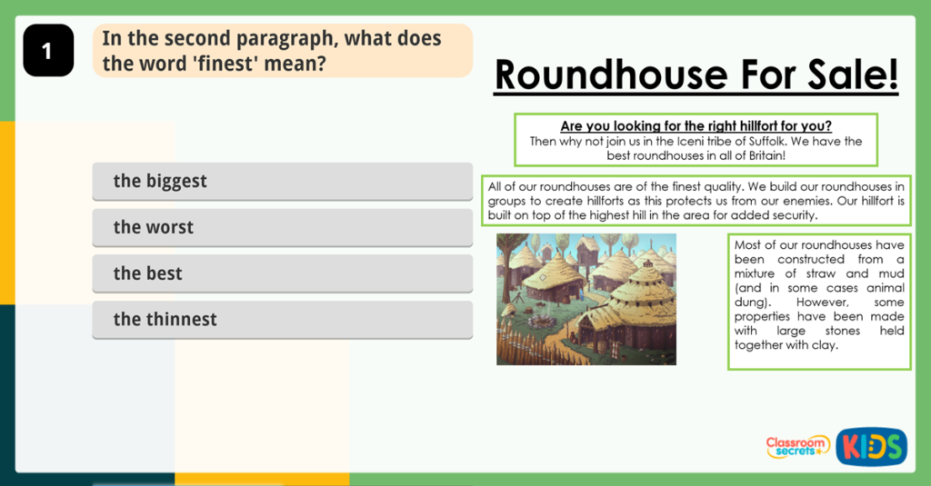 Year 2 Vocabulary Meaning Reading