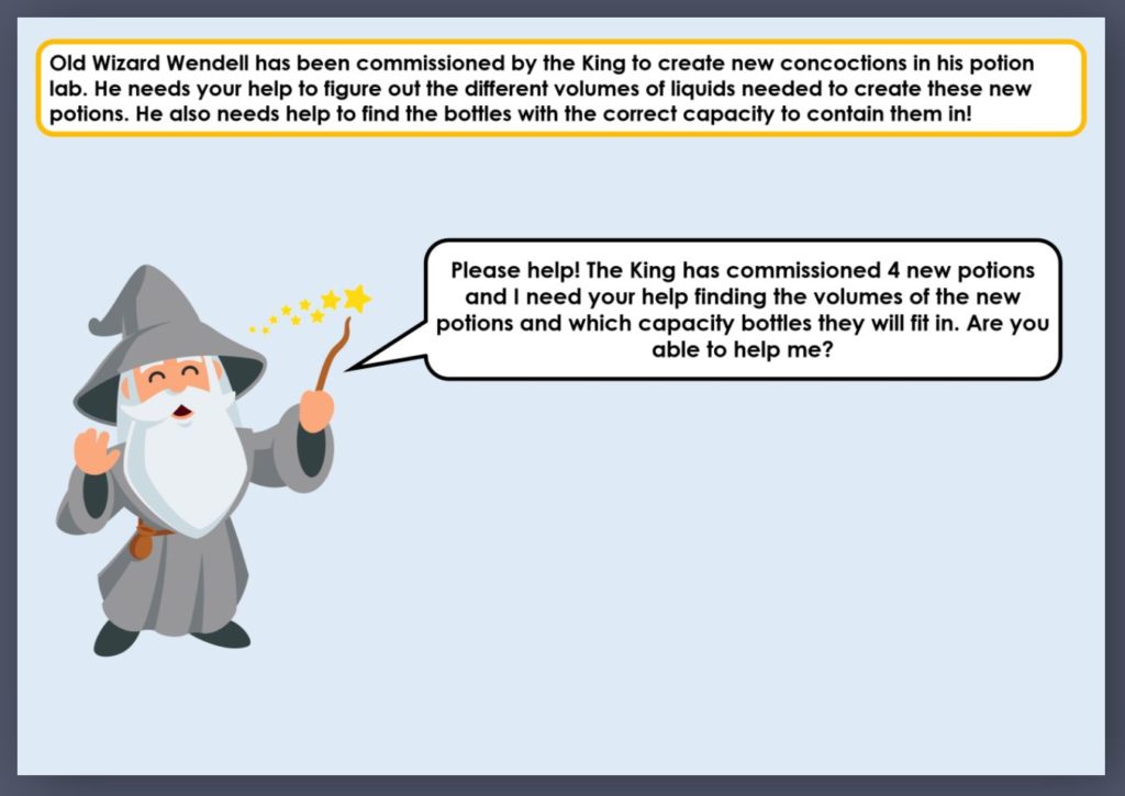 Year 3 Volume and Capacity Game