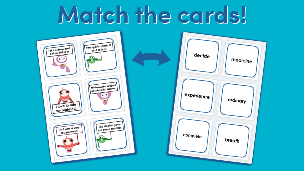 Year 3 Spelling Matching Game