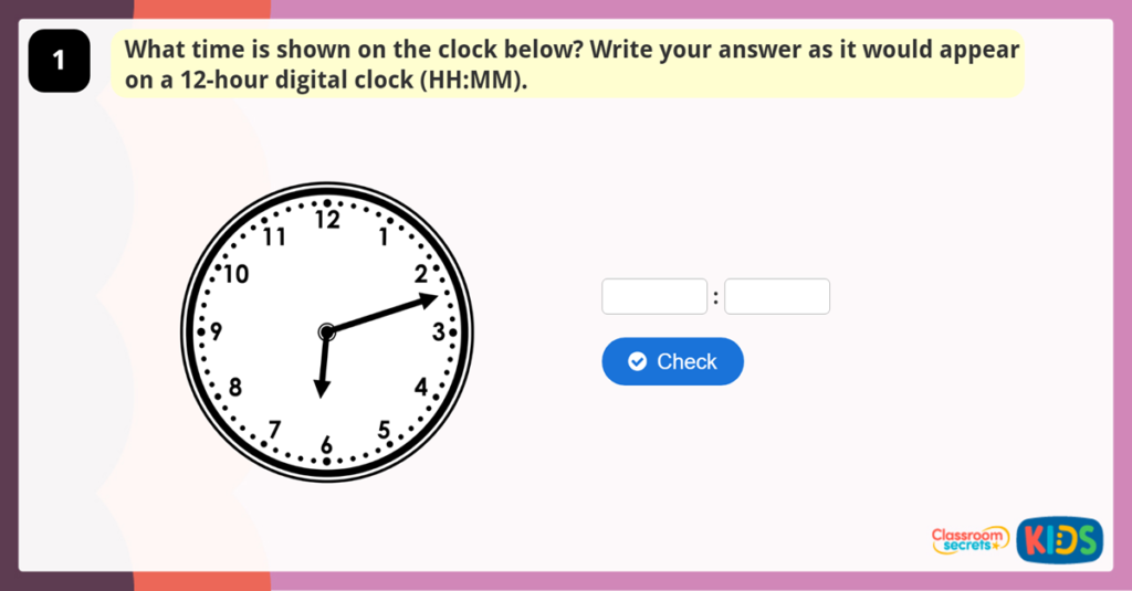 Year 4 Analogue and Digital Clocks Game