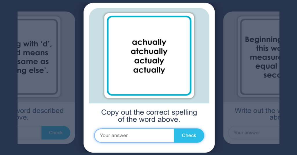 Year 4 Spelling Flash Cards Game