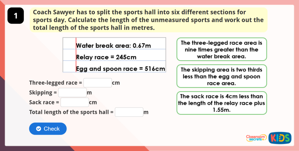 Year 5 Problems with Length