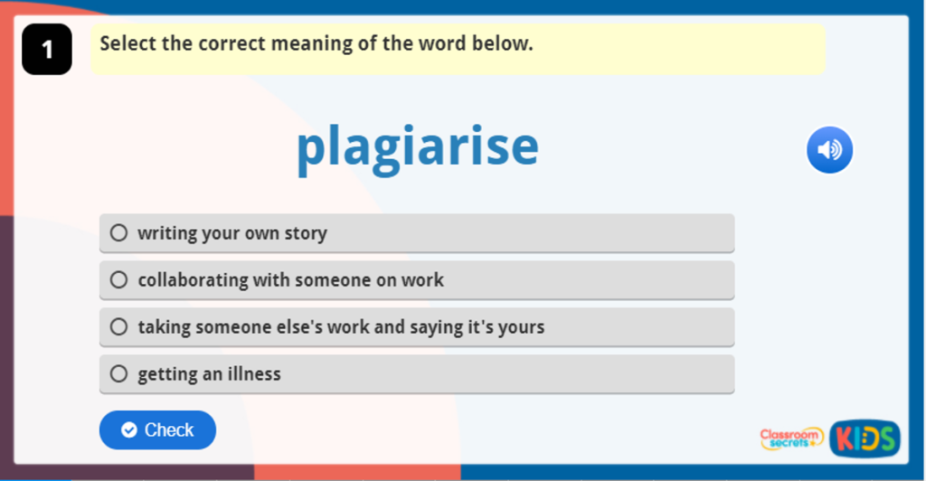 Year 5 Vocabulary Challenge