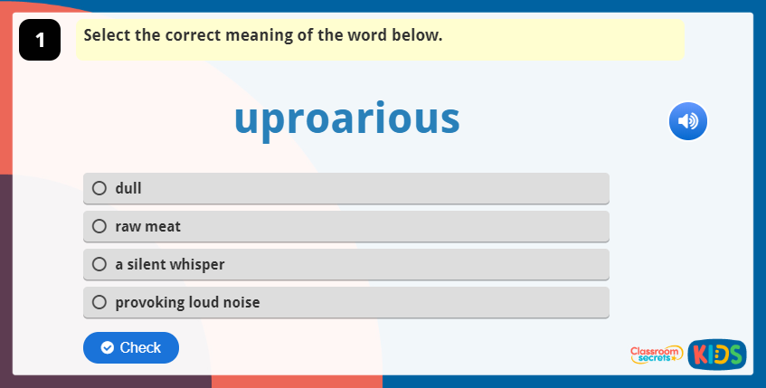 Year 5 Vocabulary Challenge 9