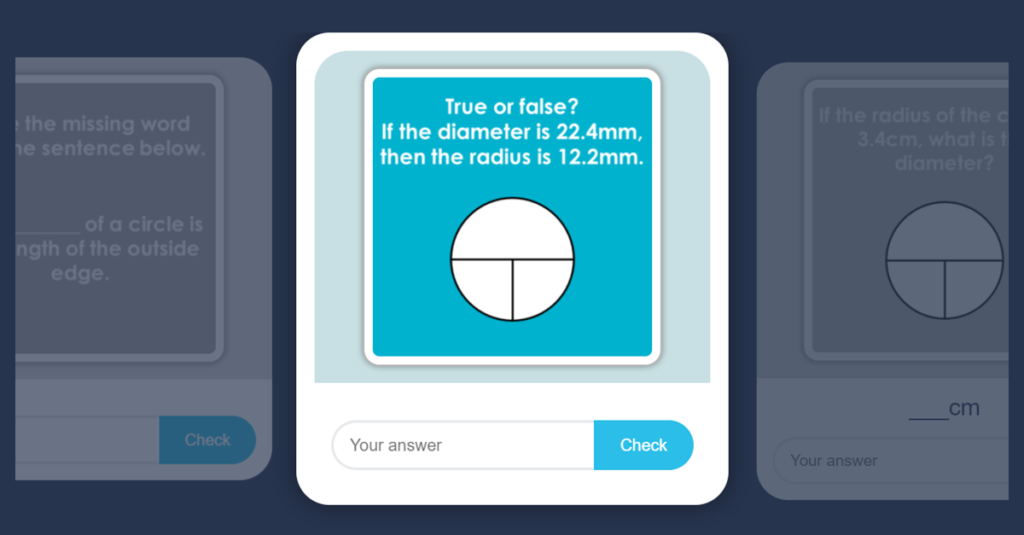 Year 6 Circles Flash Card Game