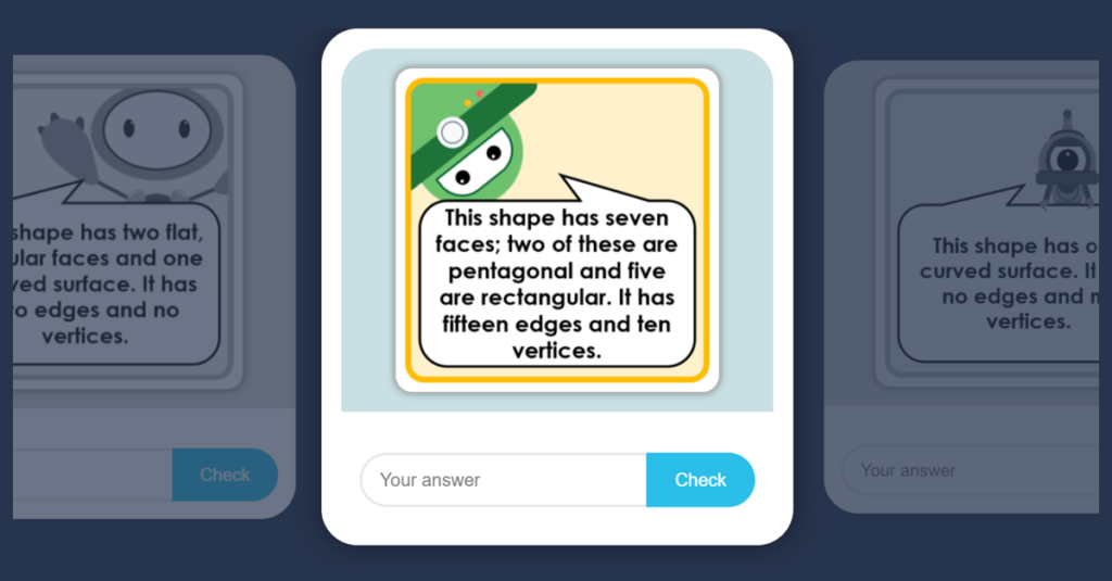 Year 6 Describe 3D Shapes Flash Card Game