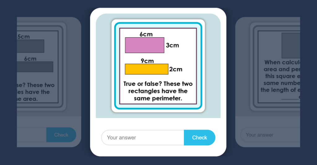 Year 6 Same Area Flash Card Game