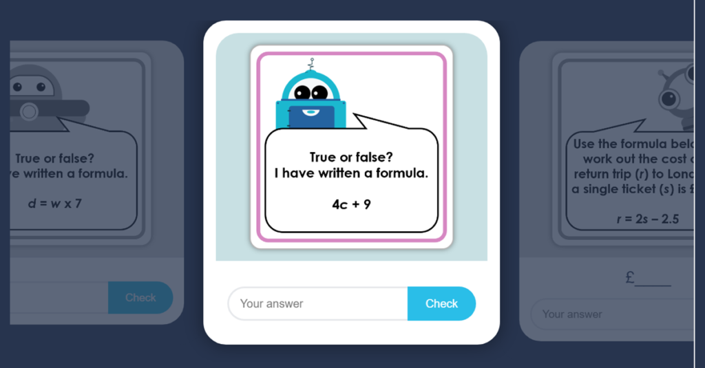 Year 6 Formulae Game