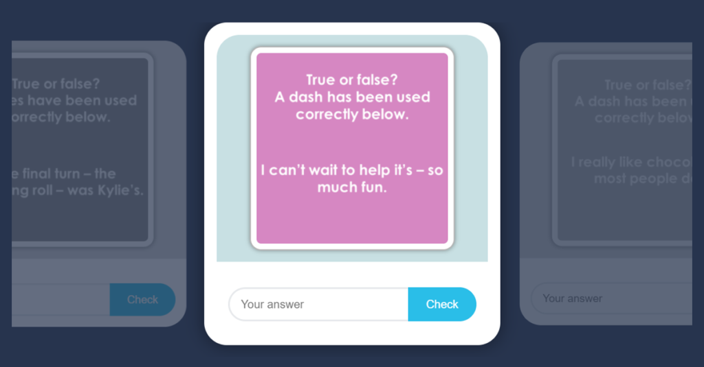Year 6 Using Dashed to Mark Boundaries Flash Card Game