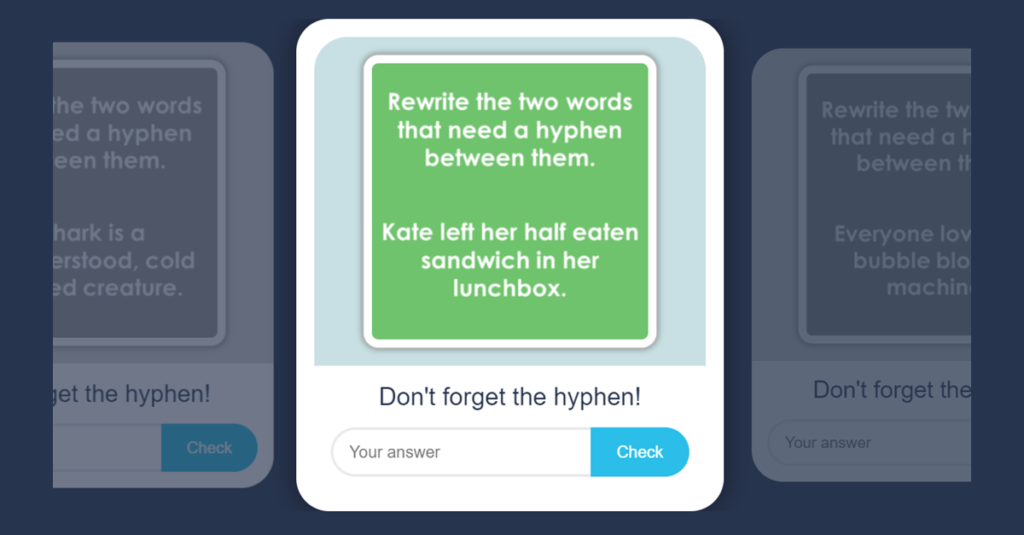 Year 6 Using Hyphens to Avoid Ambiguity Flash Card Game