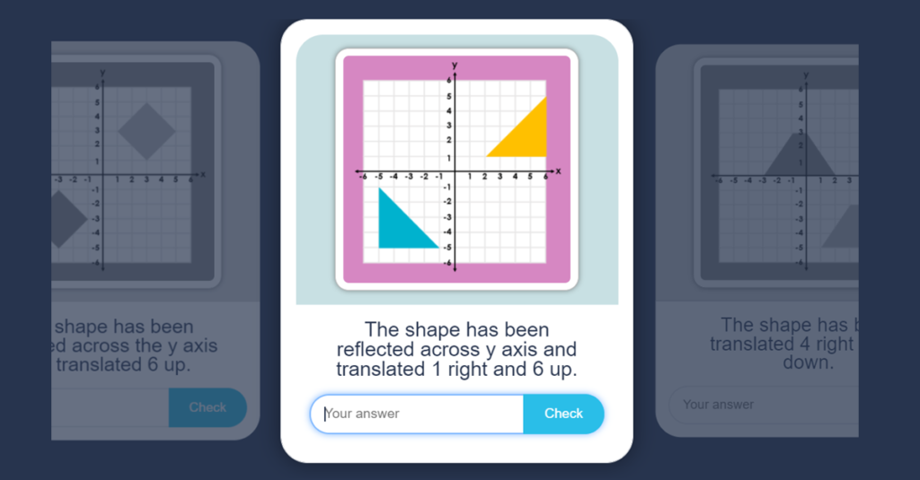 Year 6 Reflection and Translation Flash Cards Game