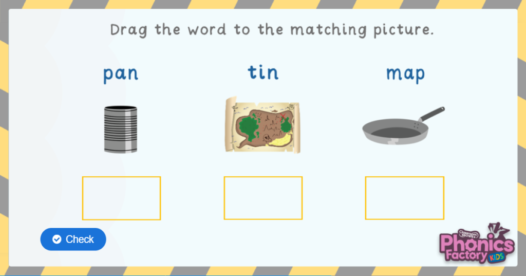 Phase 2 blending match words to pictures
