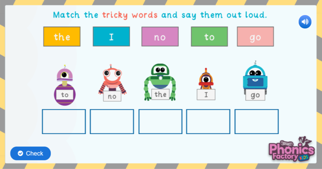 Tricky words game phase 2