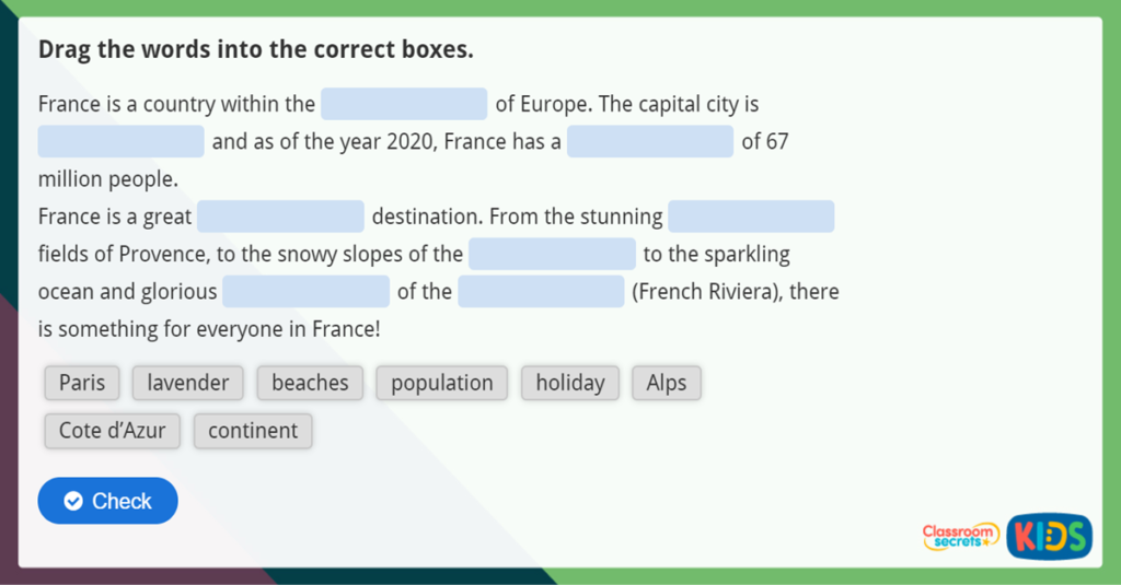 Introducing France Activity