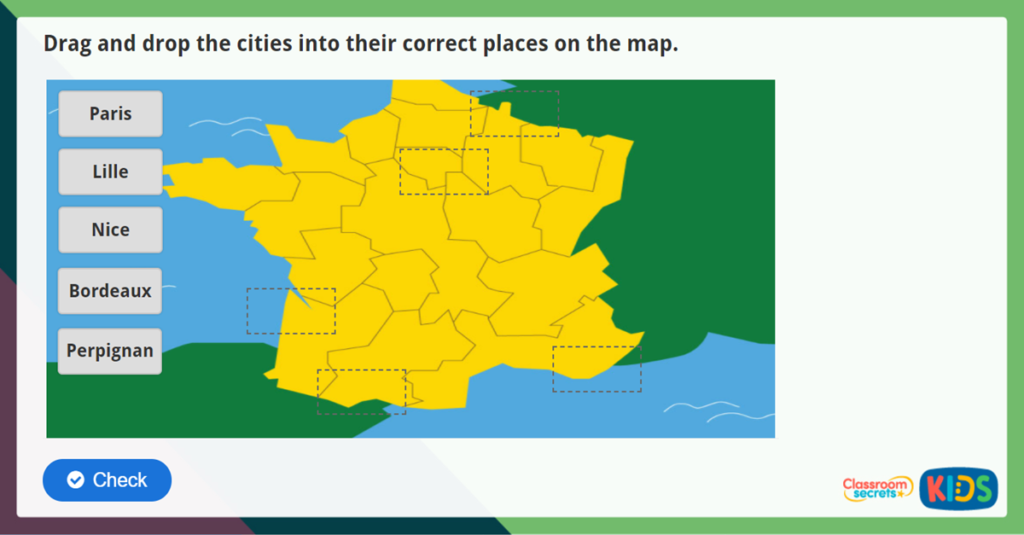 French Cities Activity