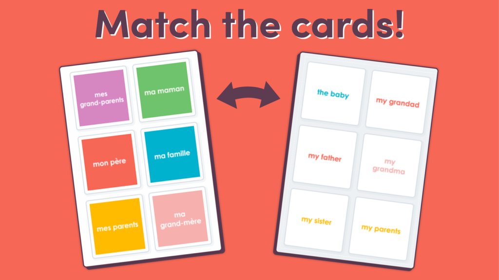 French My Family Matching Game 2