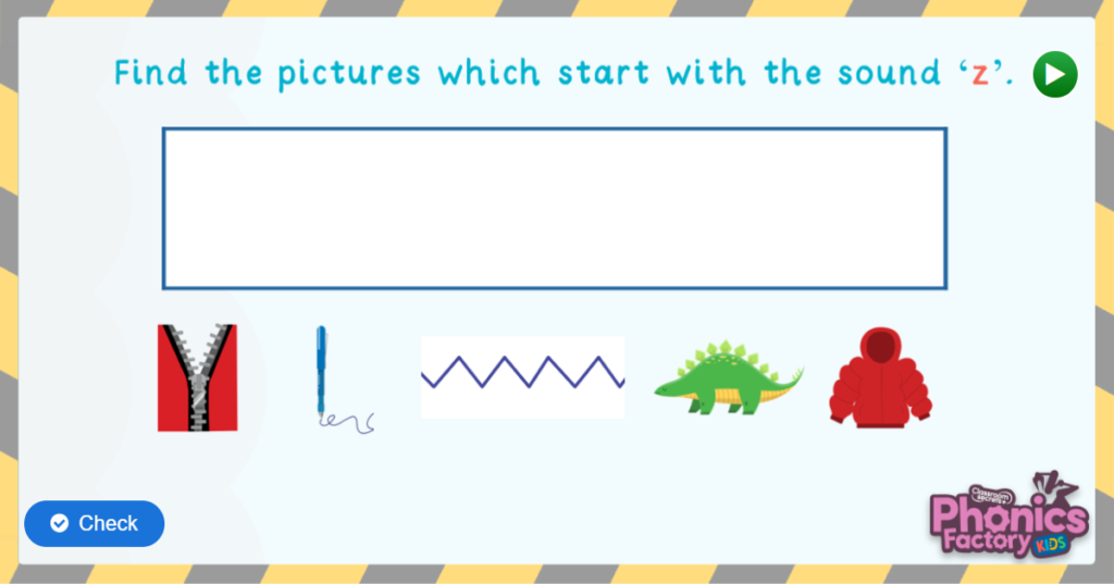 z phonics game