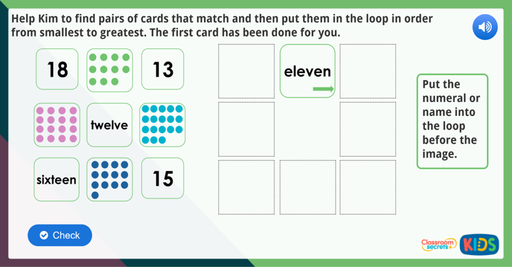 Year 1 Numbers from 11 to 20 Maths Challenge