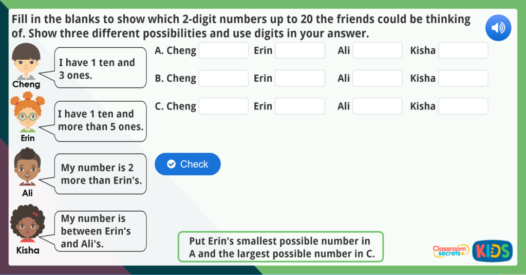 Year 1 Tens and Ones Maths Challenge