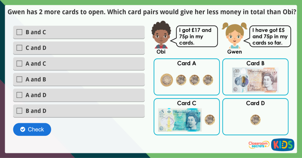 Year 2 Compare Money