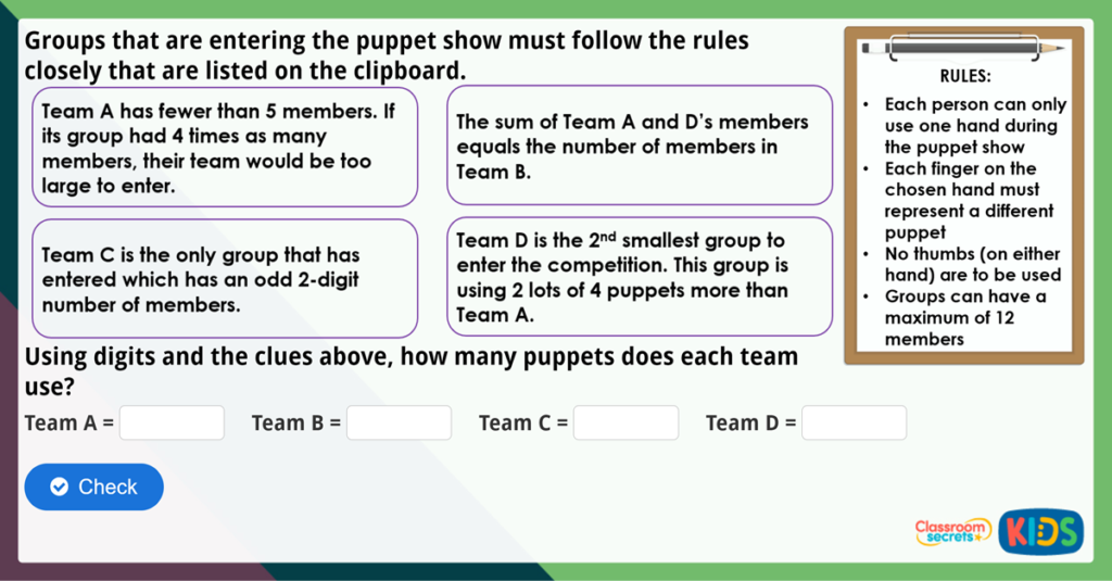 Year 3 Multiply by 4 Maths Challenge