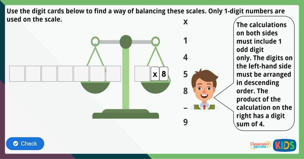 Year 3 Multiply by 8 Maths Challenge
