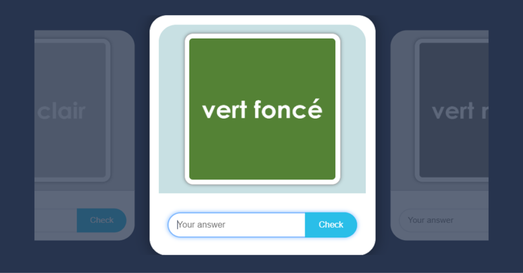 UKS2 French Colours Flash Cards