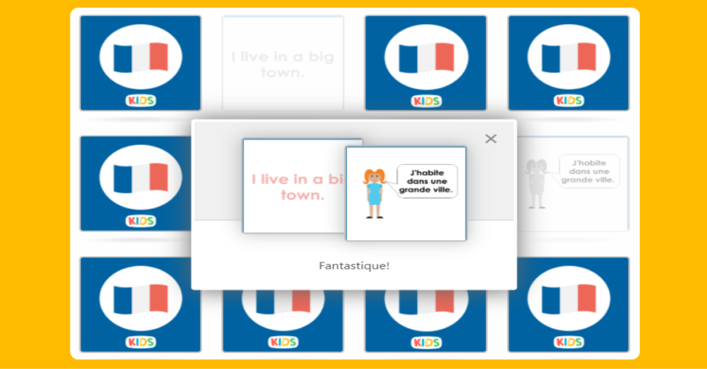 KS2 French Où habites-tu? Memory Game 1