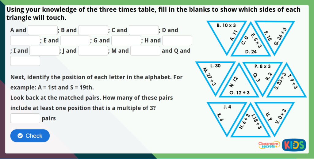 Year 3 The 3 Times Table Maths Challenge