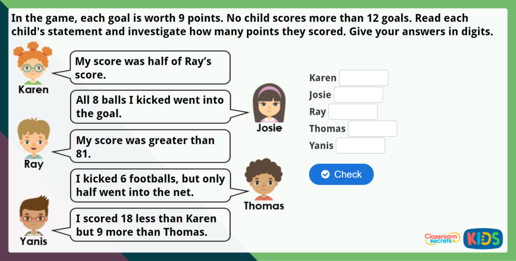 Year 4 9 Times Table and Division Facts Maths Challenge