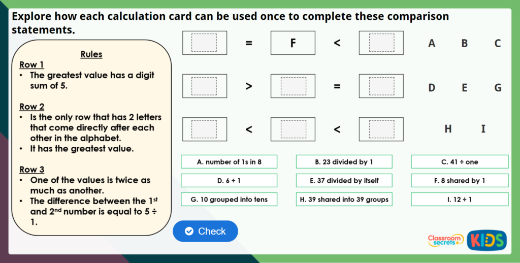 Year 4 Divide by 1 Maths Challenge